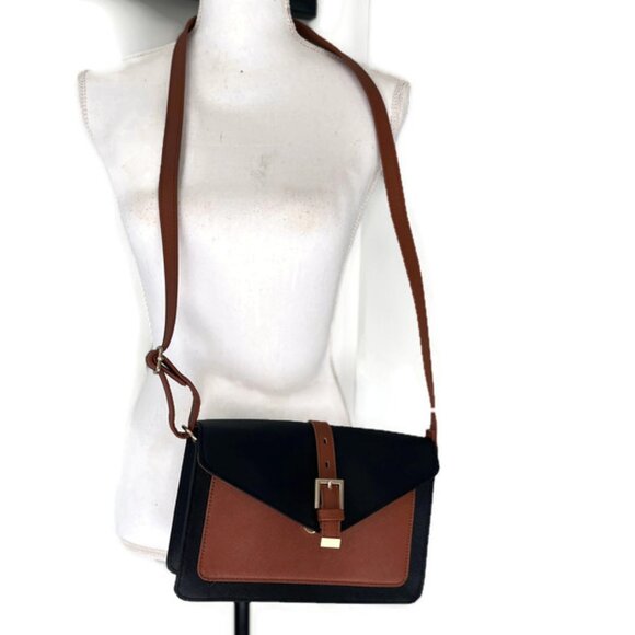 Cross Body Bag Small Women Purse Black And Brown - Picture 2 of 7